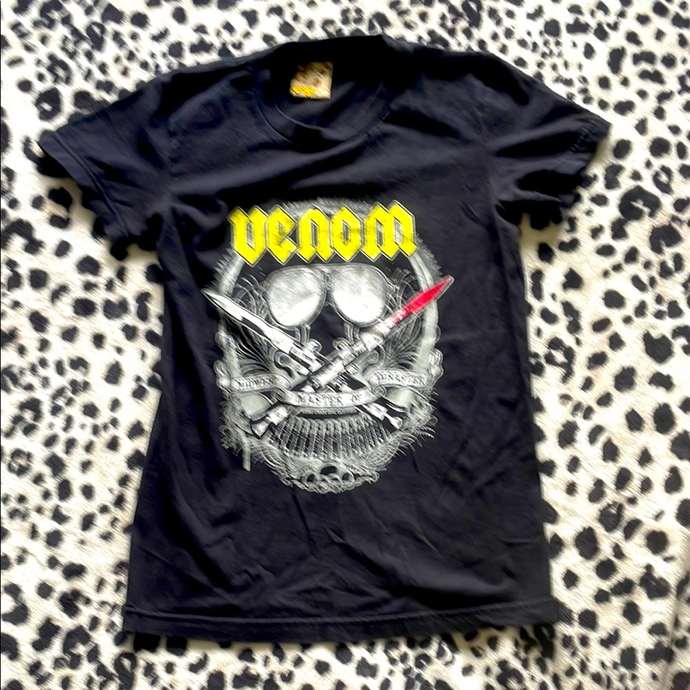 Venom Graphic Band T-Shirt in Black